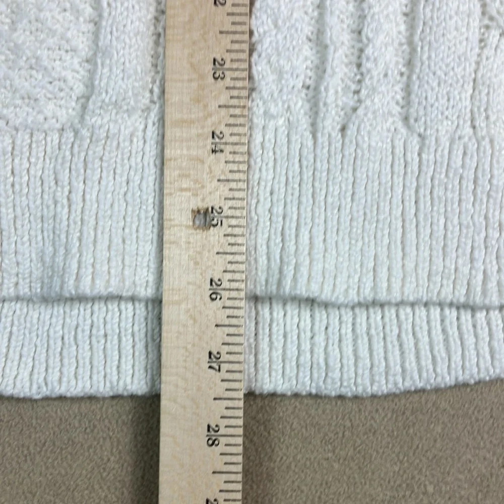 J Crew Roll Neck Cable Knit Ivory‎ Comfy Sweater Cardigan Women’s size 2X